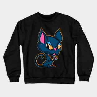 Cute Magic Cartoon Cat Crewneck Sweatshirt